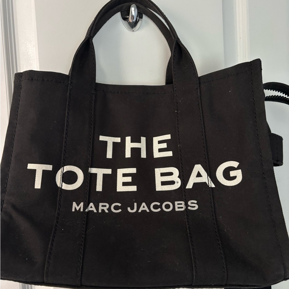 Marc Jacobs Medium Black Canvas Tote Bag